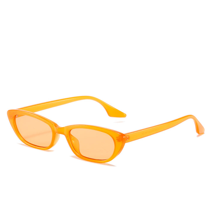 Dame moderne solbriller i trendy cat-eye-stil med gjennomsiktig ramme Luvikno