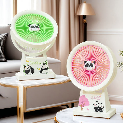 Dame bærbar mini-vifte med søtt panda-motiv Luvikno