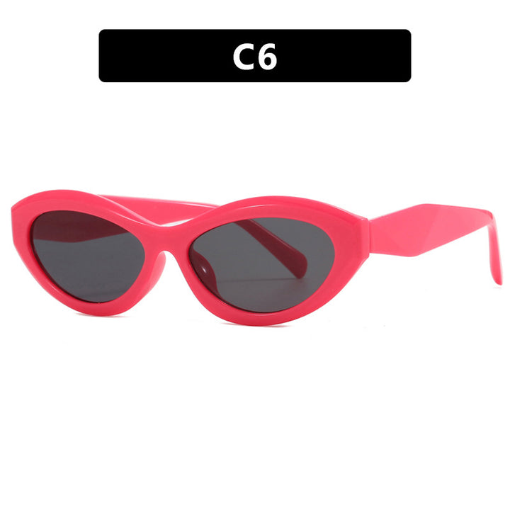 Dame Cat-Eye solbrille med stilig ramme Luvikno