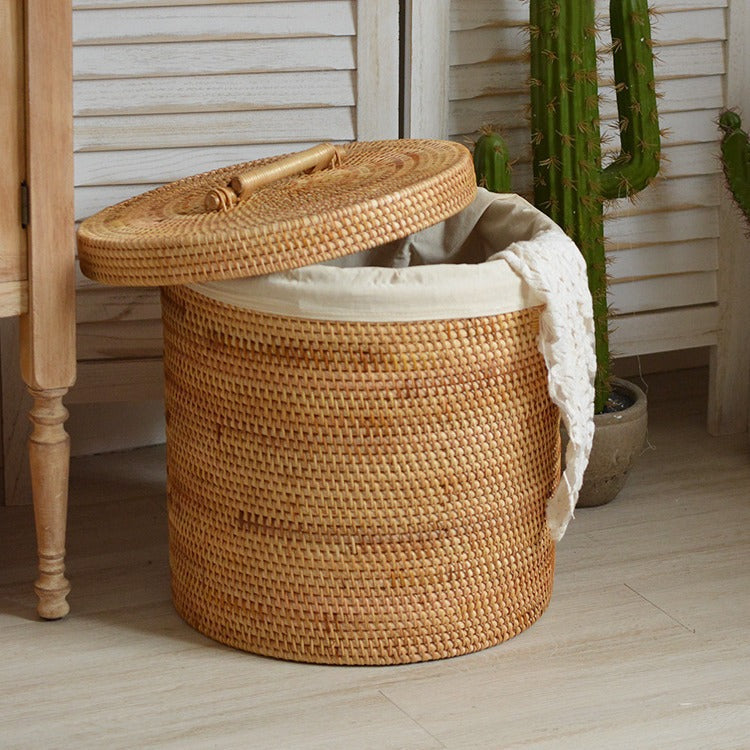 Damer Elegant håndfl woven kurv med praktiske håndtak Luvikno