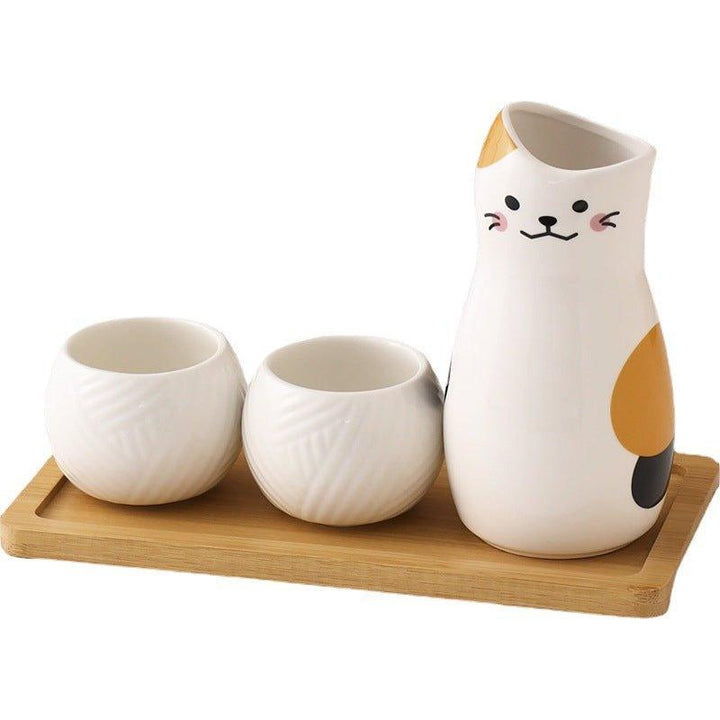 Japanske keramiske kattensake sett | Luvikno