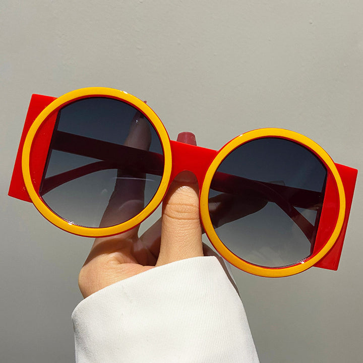 Dame oversized solbrille med kvadratisk ramme og UV-beskyttelse Luvikno