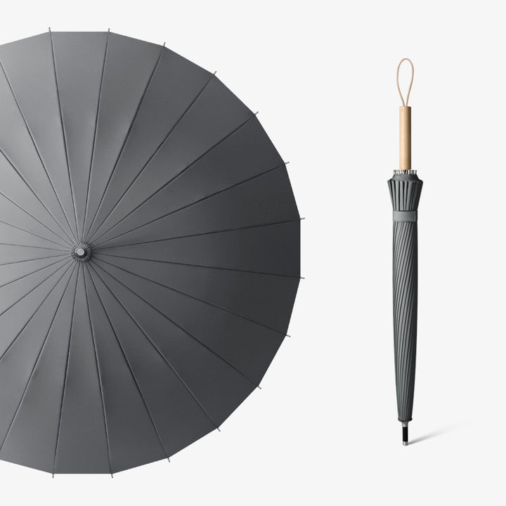 Damer elegant paraply med ergonomisk treskaft og vindresistent struktur Luvikno