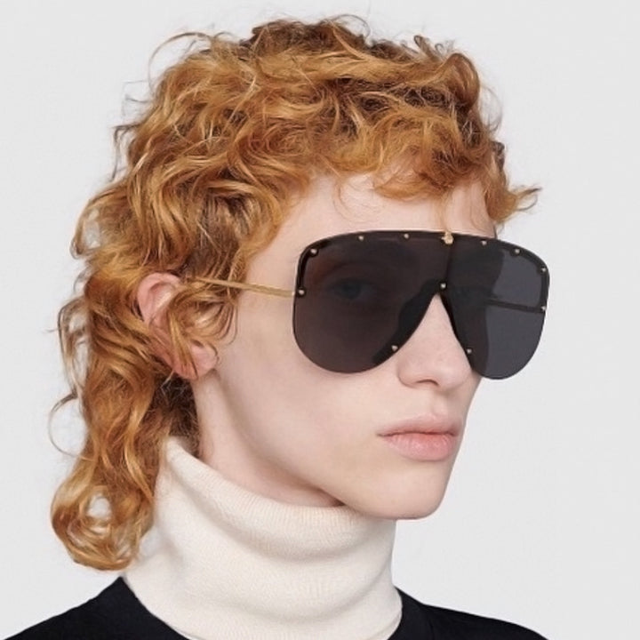 Dame oversized solbriller med moderne ramme Luvikno