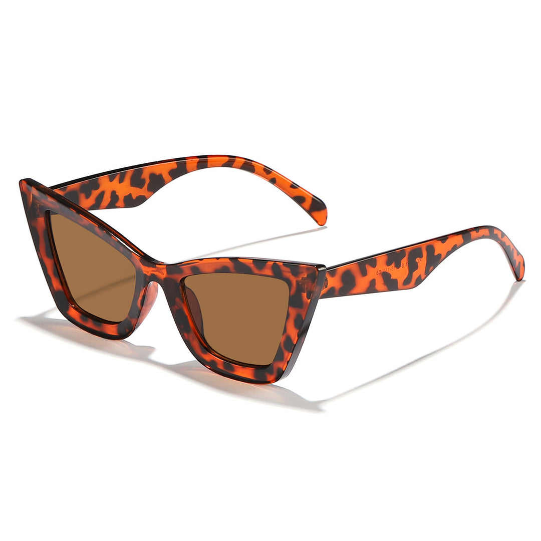 Dame Cat-Eye solbriller med moderne ramme og UV-beskyttelse Luvikno