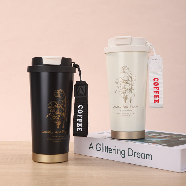 Dame elegant og isolert To-Go drikkekopp Luvikno