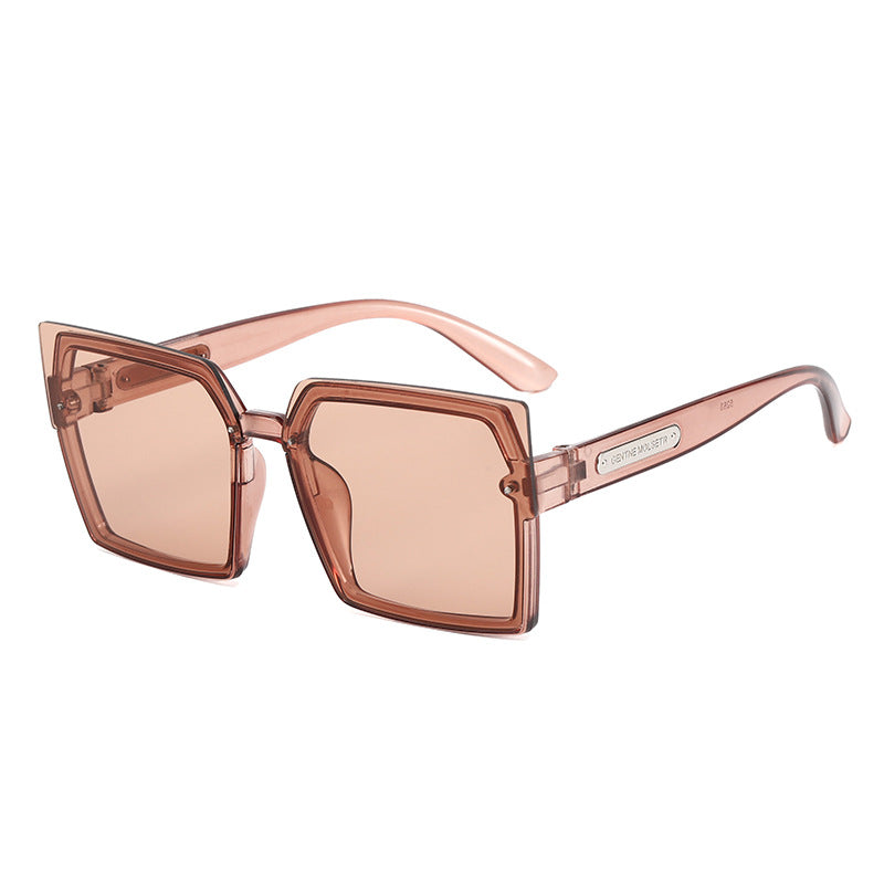 Dame Motebar Kvadratisk Solbrille med Stilig To-farget Ramme Luvikno