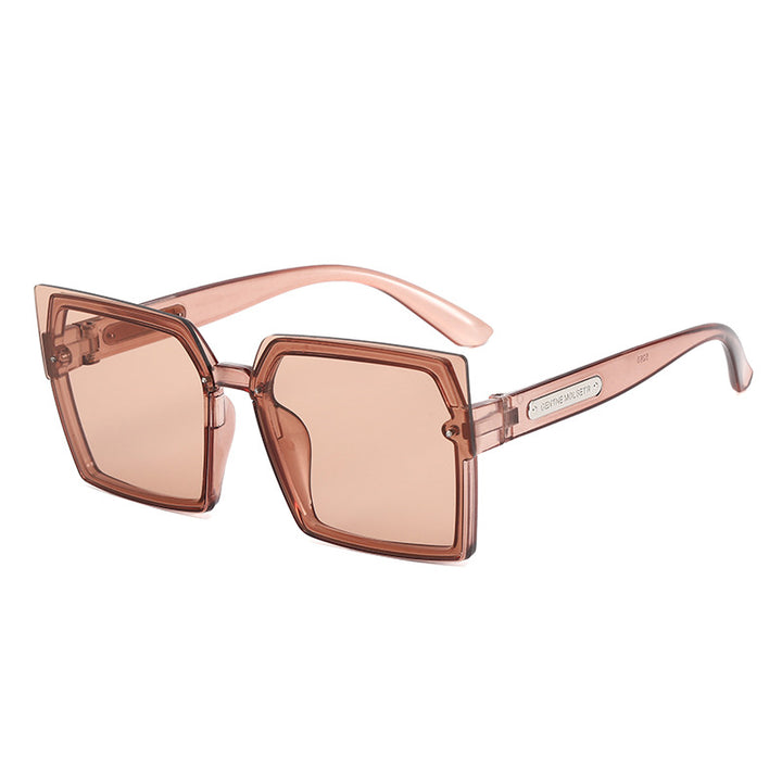 Dame Motebar Kvadratisk Solbrille med Stilig To-farget Ramme Luvikno
