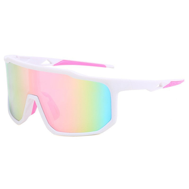 Damer sportslige racing solbriller med bredt synsfelt og moderne speilglass Luvikno