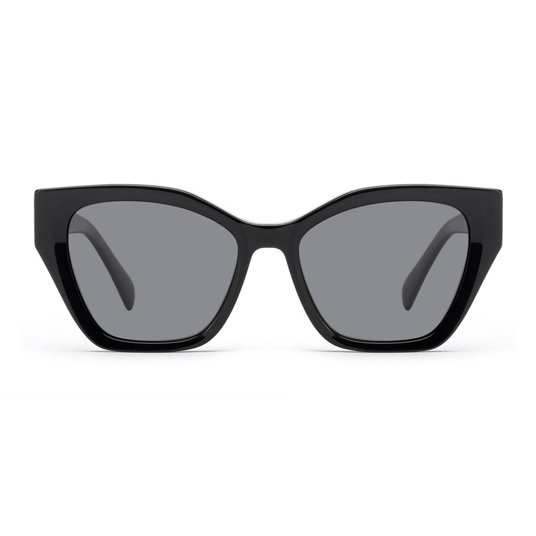 Dame solbrille med moderne ramme og lekne detaljer Luvikno