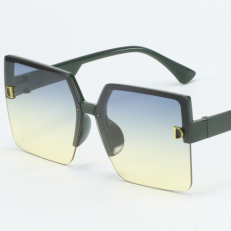 Damer oversized solbrille med høy kvalitet gradient Luvikno