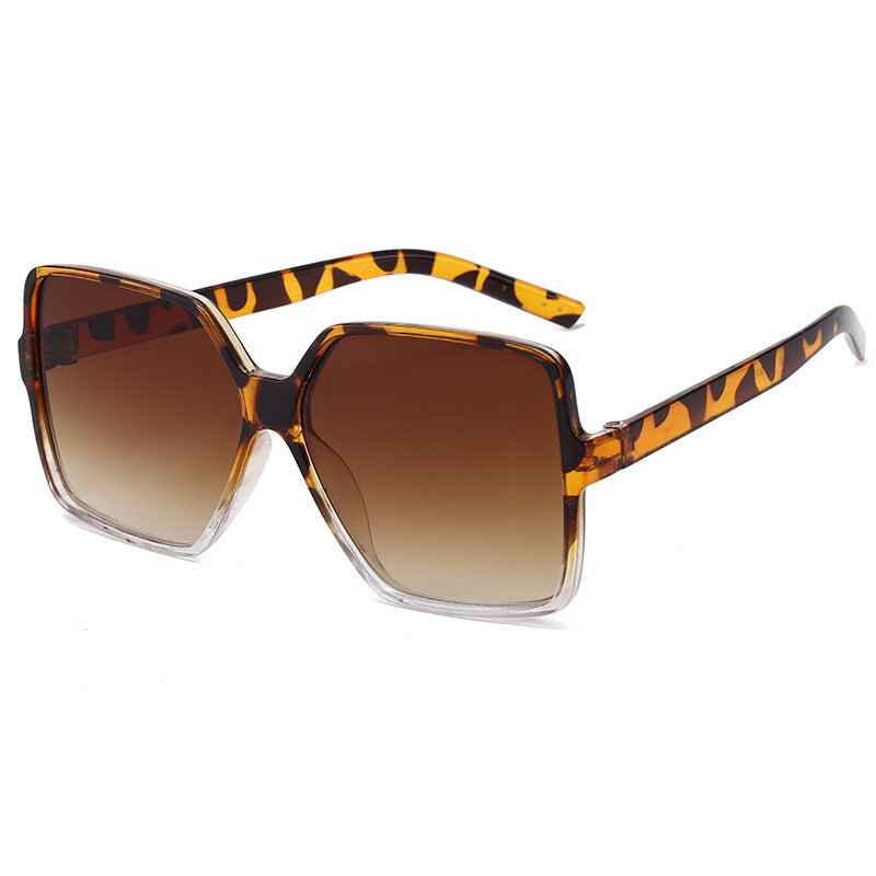Dame oversized kvadratisk solbrille med elegant ramme Luvikno