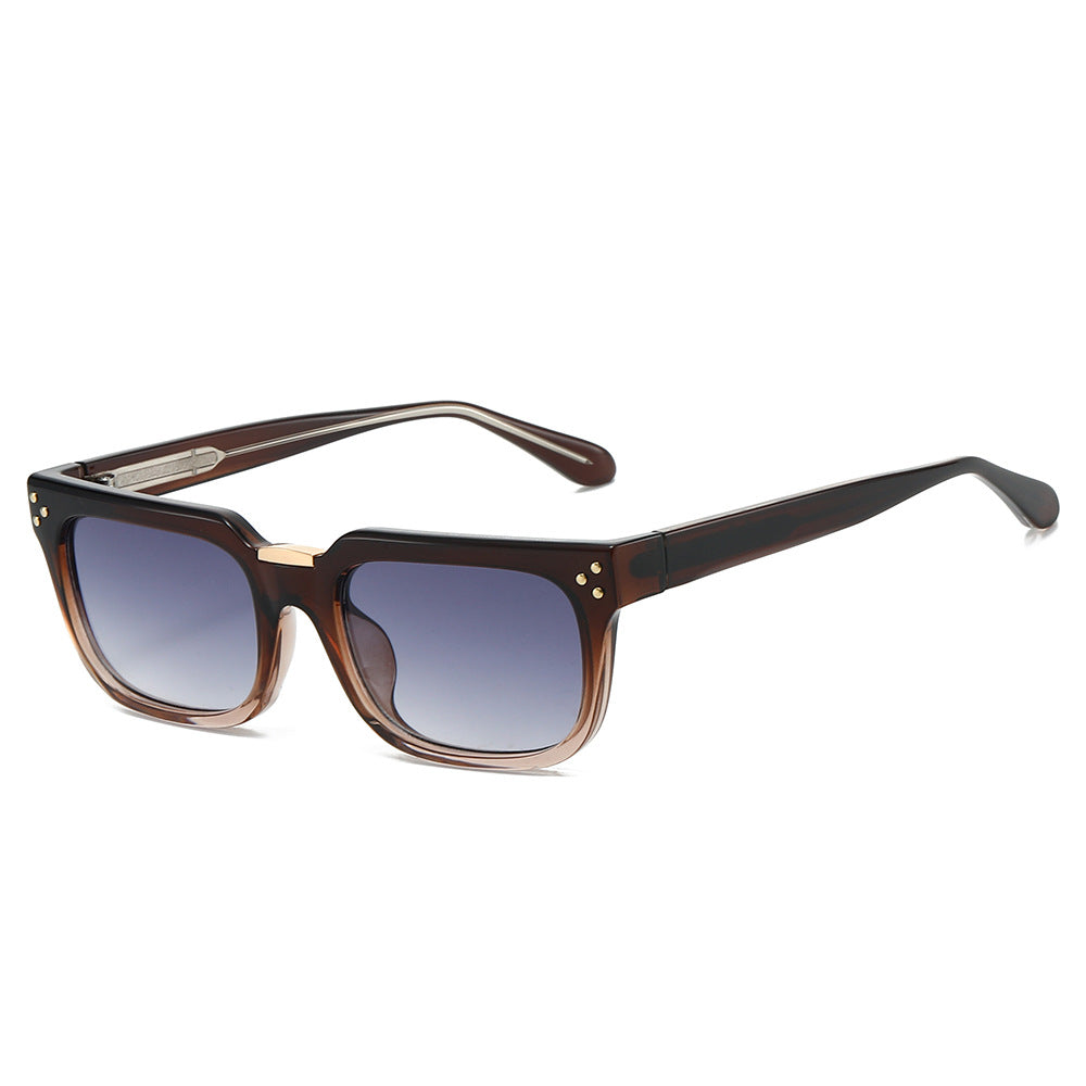 Dame oversized kvadratisk solbrille med luksuriøse aksenter Luvikno