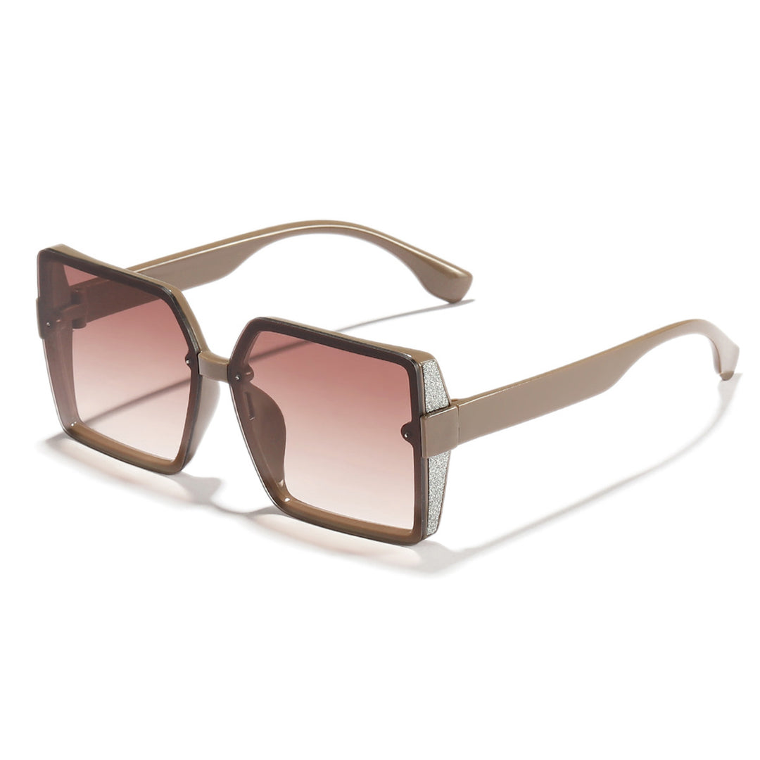 Dame moteriktig solbrille i ekstravagant firkantet design Luvikno