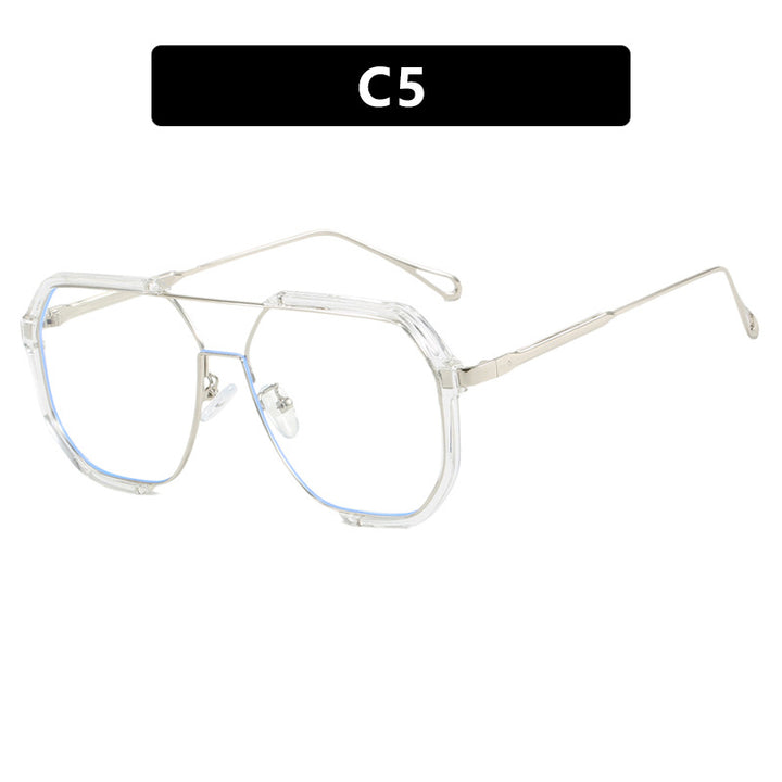 Dame geometrisk solbrille med spesiell ramme og UV-beskyttelse Luvikno