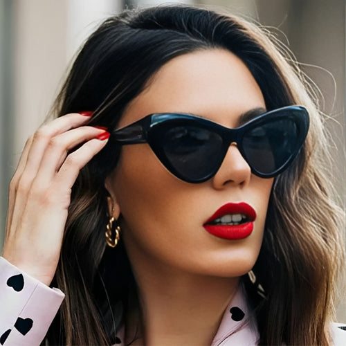 Dame Cat-Eye solbrille i markant design Luvikno