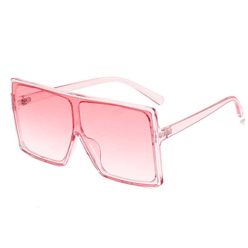 Dame oversized solbriller i trendy geometrisk design Luvikno