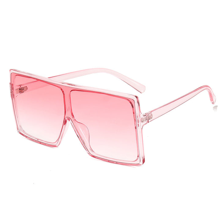 Dame oversized solbriller i trendy geometrisk design Luvikno