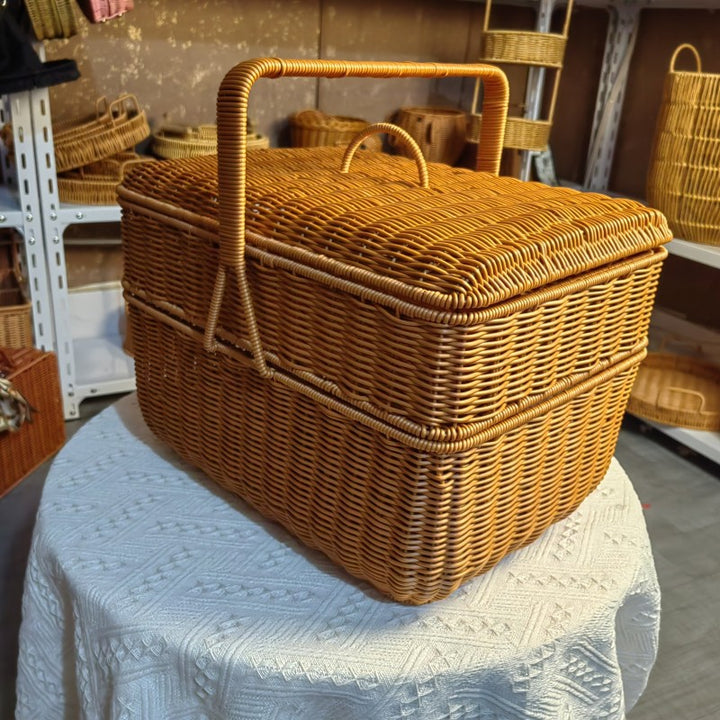 Damer Vintage Oppbevaringskurv med to rom Luvikno