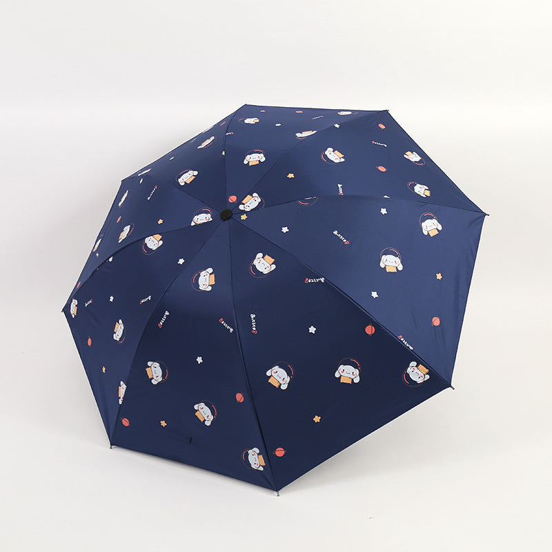Kvinne Folding Paraply med Morsomt Dyre Design Luvikno