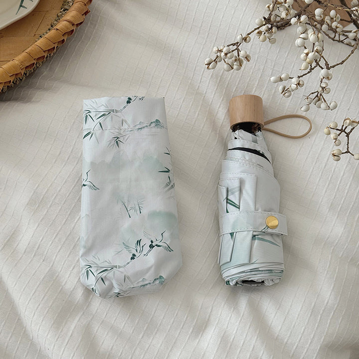 Dame shoppingbag med integrert sammenleggbart paraply Luvikno