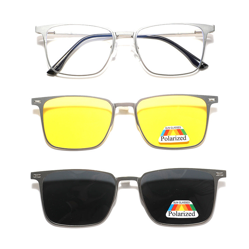 Dame fashionable solbrille med utskiftbare polariserende linser Luvikno