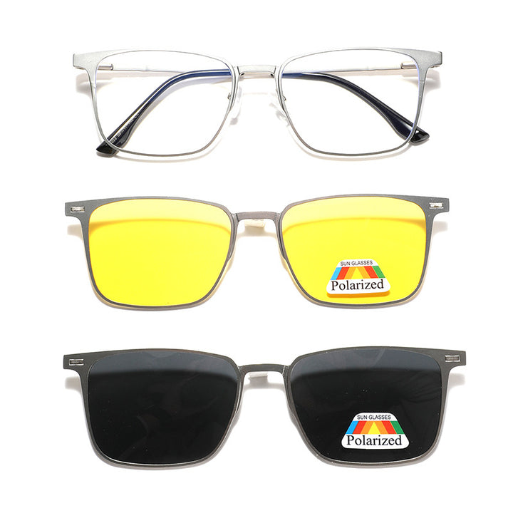 Dame fashionable solbrille med utskiftbare polariserende linser Luvikno