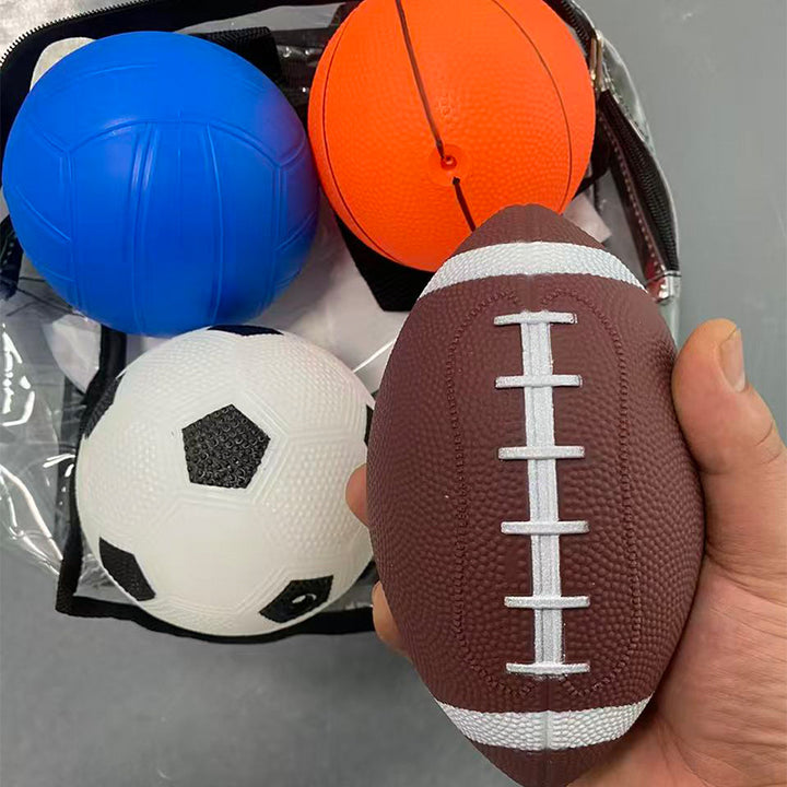 Unisex Sportsballsett i praktisk transportpose Luvikno