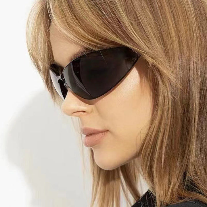 Damer Cat-Eye solbriller med moderne metallramme Luvikno