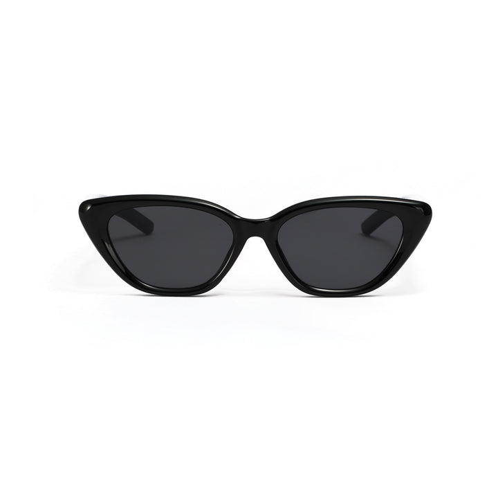 Dame Cat-Eye solbriller med gjennomsiktig design Luvikno