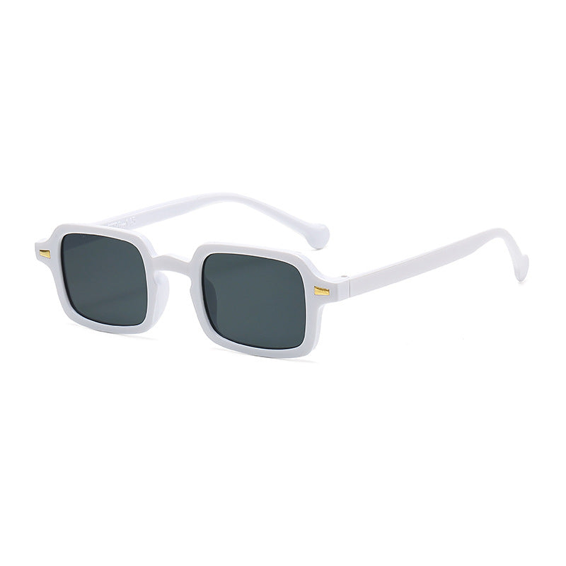 Dame geometrisk solbrille med trendy dyreprint Luvikno