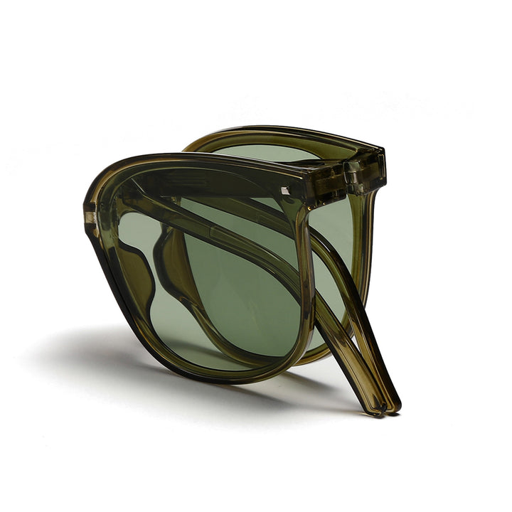 Dame kvadratisk solbrille med innovativ ramme i plast og polarisert glass Luvikno