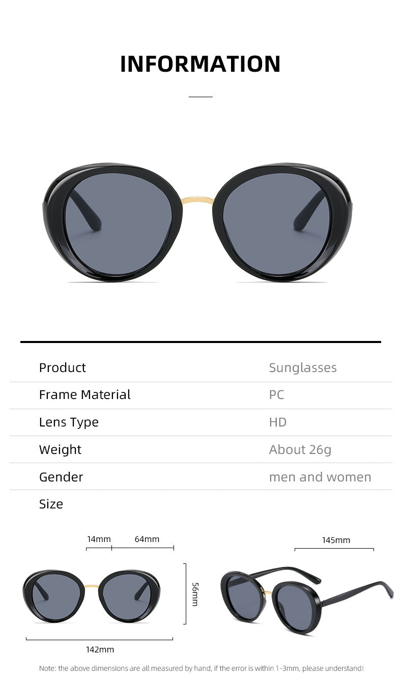 Dame vintage solbrille i elegant skjolddesign Luvikno
