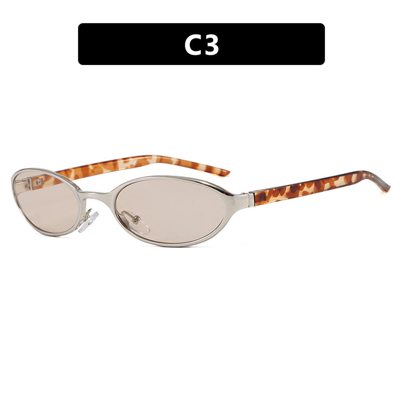 Dame elegant solbrille med beskyttende UV-filter og smal ramme Luvikno