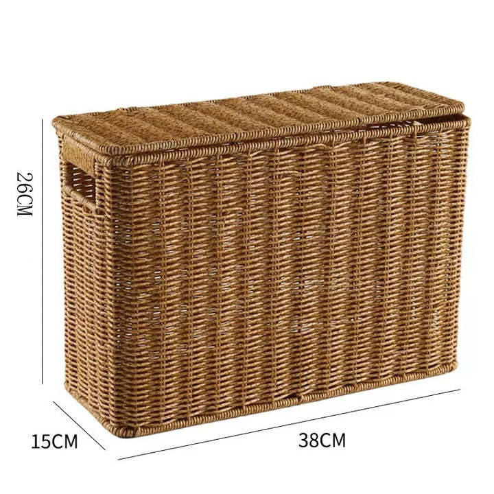 Unisex dekorativ Rattan oppbevaringsboks Luvikno