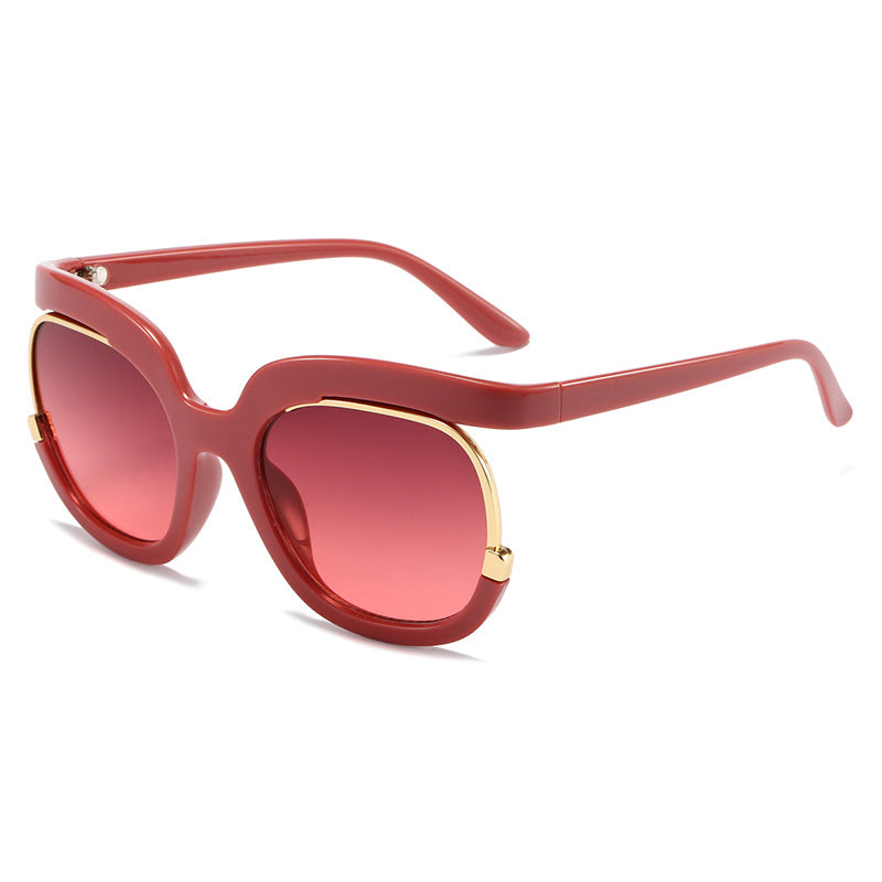 Dame Overdimensjonert Solbrille med elegant Skildpadde-design Luvikno