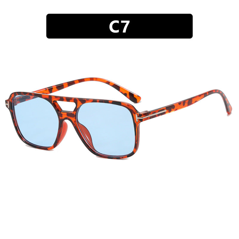 Dame elegant geometrisk solbrille med stilfull ramme Luvikno