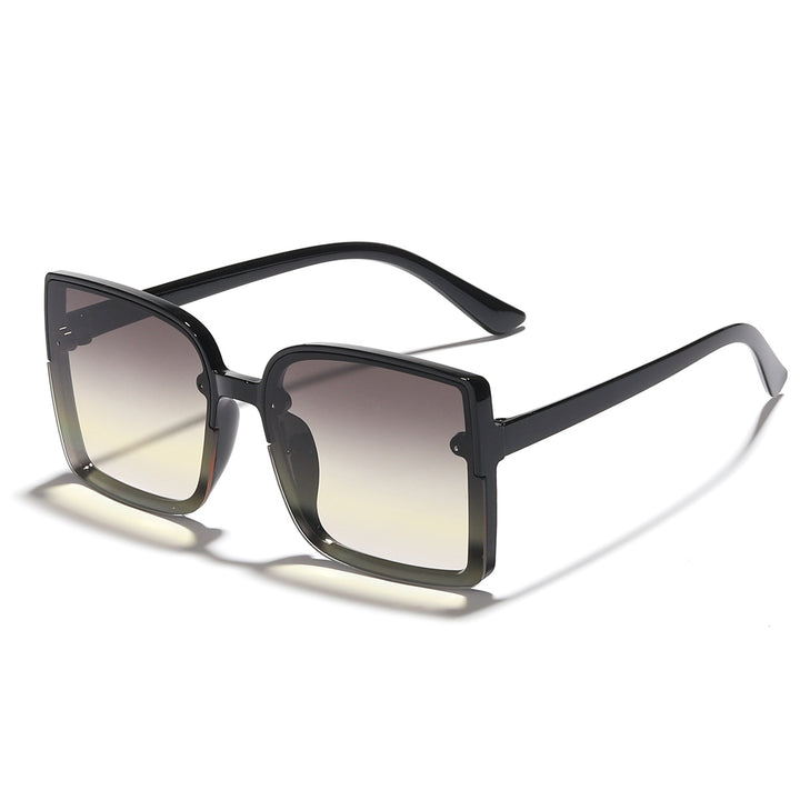 Dame oversized kvadratisk solbrille med moderne gradienteffekt Luvikno