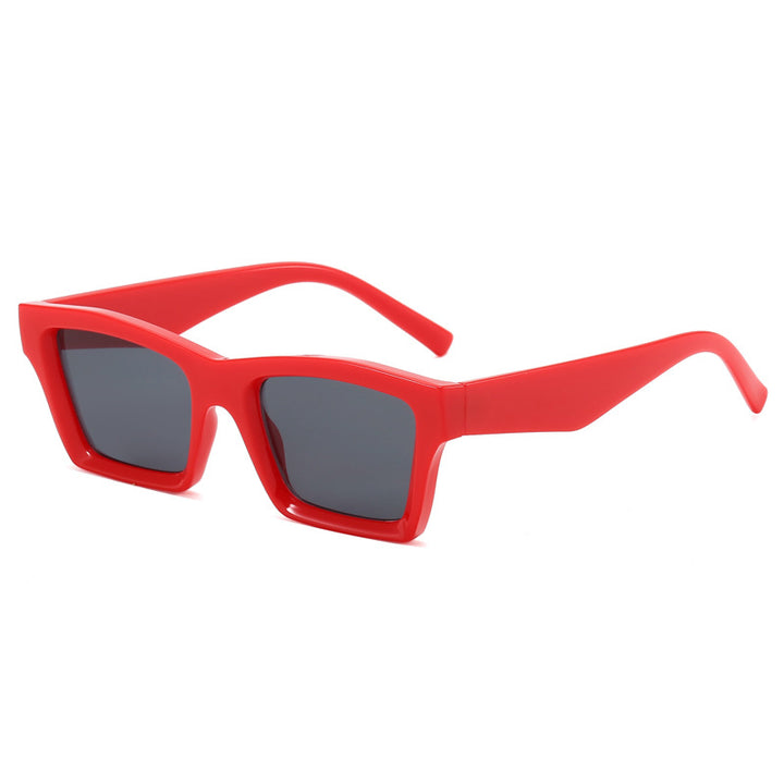 Dame trendy solbriller med bred ramme Luvikno