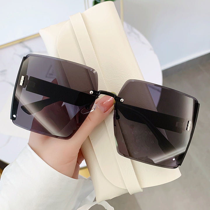 Dame oversized kvadratisk solbrille med uv-beskyttelse Luvikno