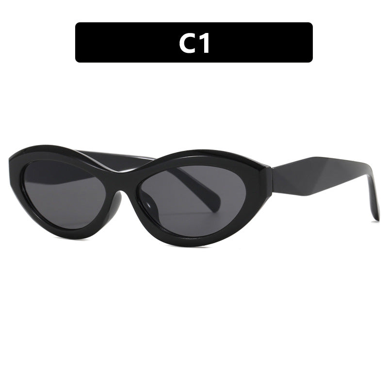 Dame Cat-Eye solbrille med stilig ramme Luvikno