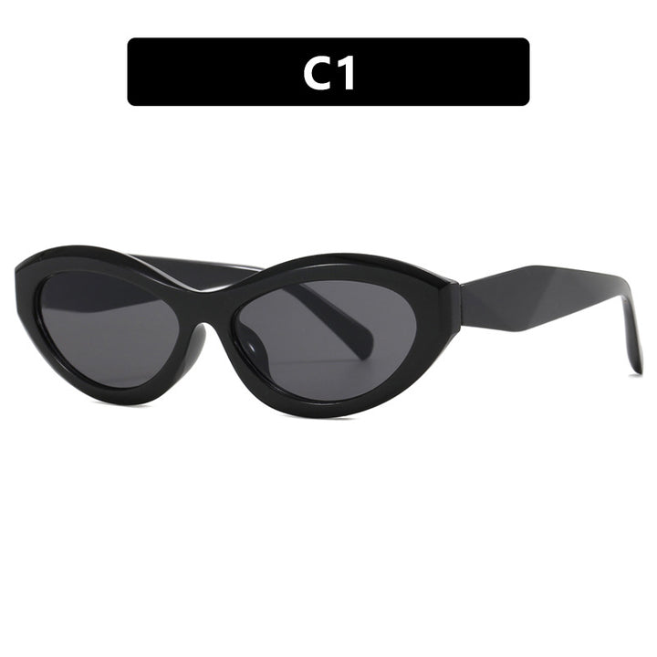 Dame Cat-Eye solbrille med stilig ramme Luvikno