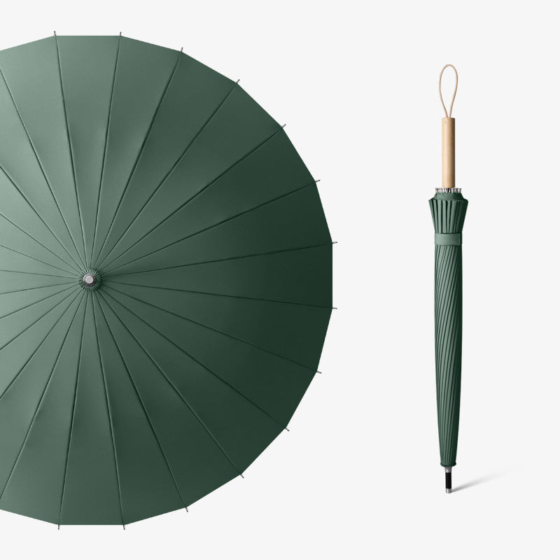 Dame elegant faltparaply med ergonomisk treratt og vindmotstandsdyktig konstruksjon Luvikno