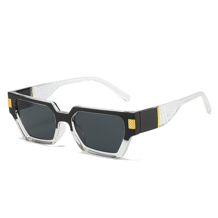 Dame moteriktig solbrille med unik geometrisk ramme og luksuriøse detaljer Luvikno