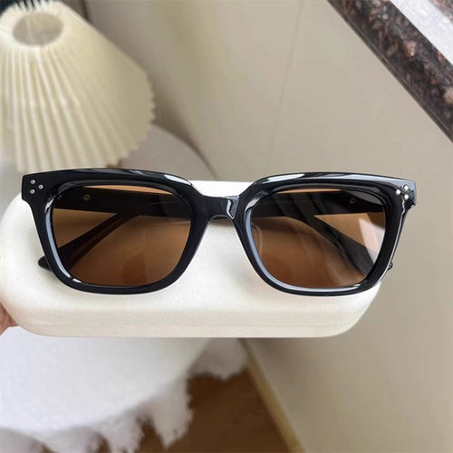 Dame oversized solbrille i moderne geometrisk design Luvikno