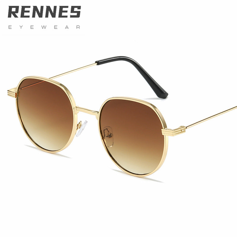 Dame Stilfull rund Designer mote solbrille Luvikno