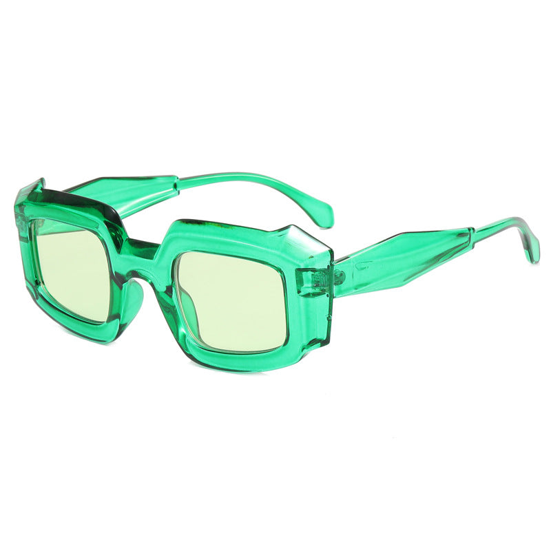 Dame trendy geometriske solbriller Luvikno