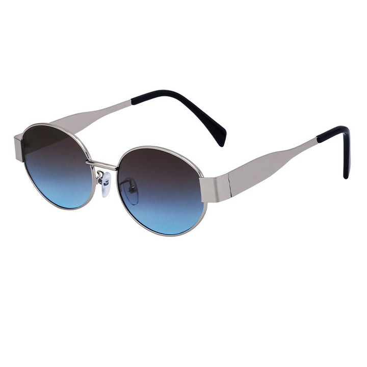Dame moteriktig solbrille i elegant oval design Luvikno