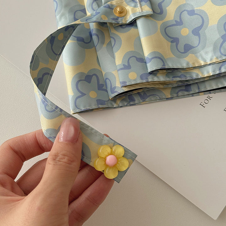 Dame Faltbar Regnparaply med elegant blomsterdesign Luvikno