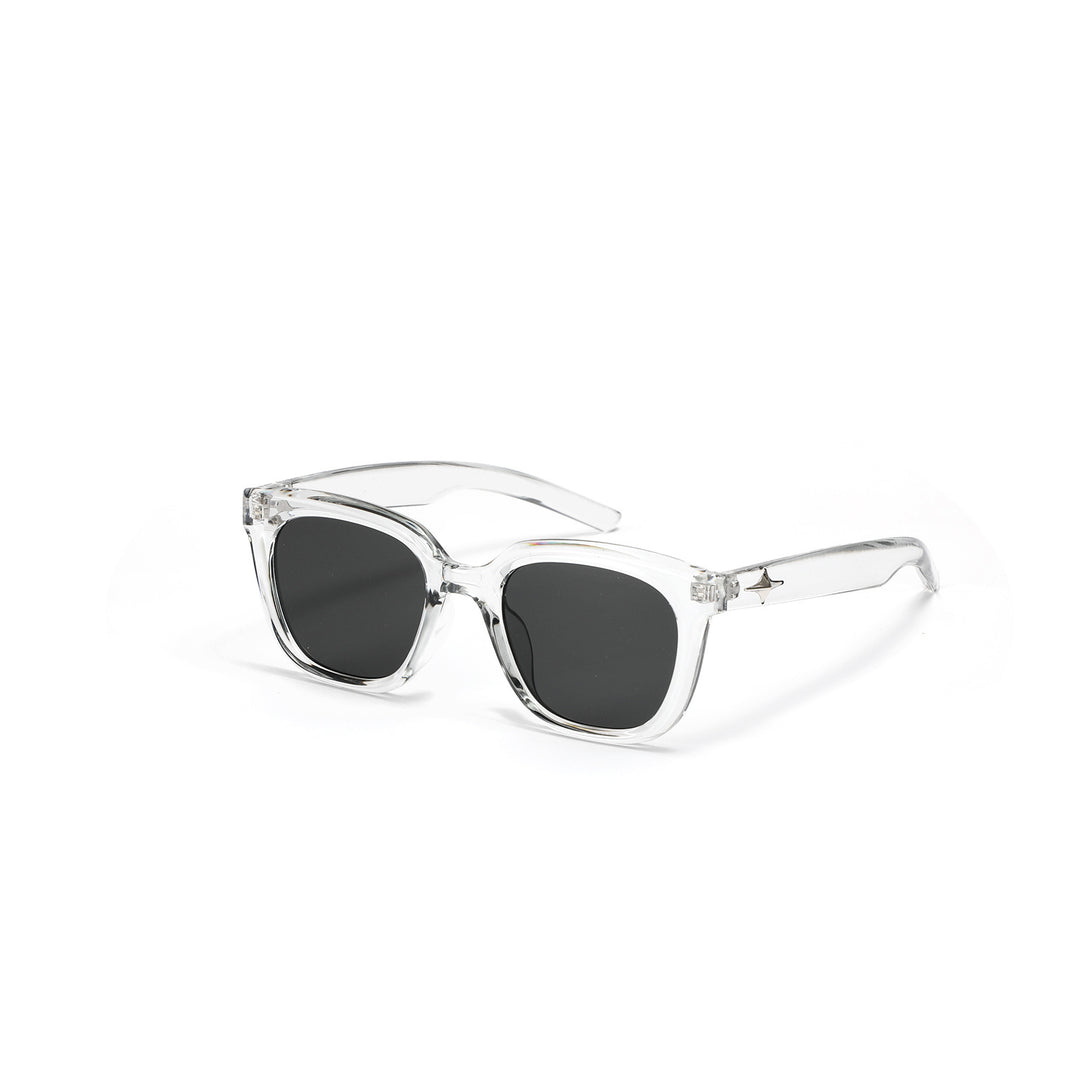 Damer moteriktig transparent solbrille med smal ramme og UV-beskyttelse Luvikno